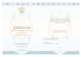 Диплом колледжа 2014 - 2019 в Первоуральске